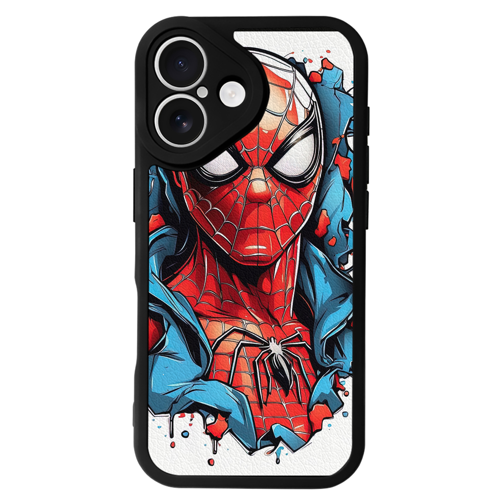 （画像用） Spider Man スパイダーマン 【iPhone 16シリーズ対応】シリコンスマホケース（レザー調） 材質：シリコン